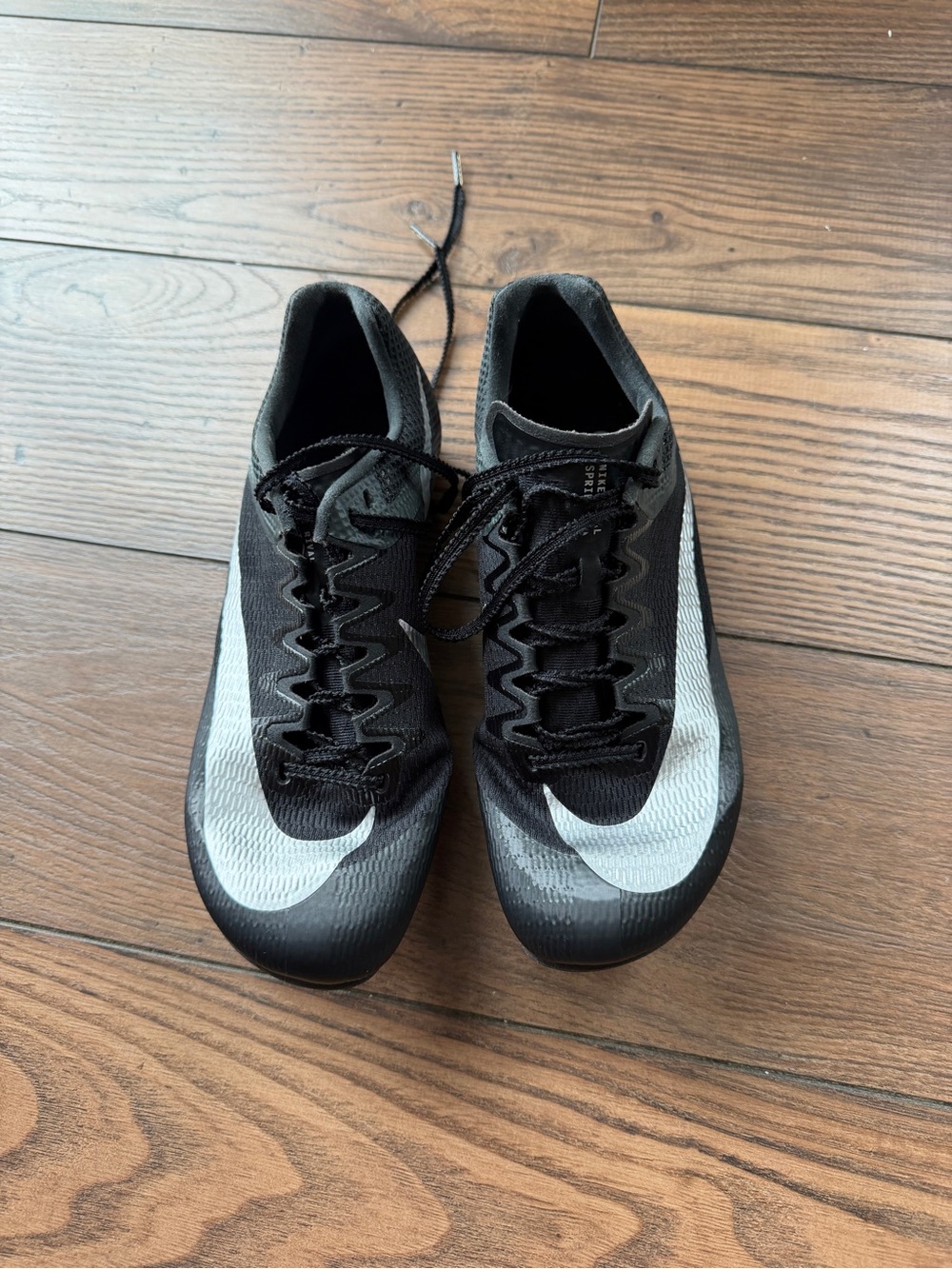 Nike Black and White Women's Athletic Running Shoes Sprint Spikes